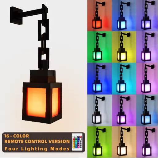 Luz de linterna RGB estilo píxel