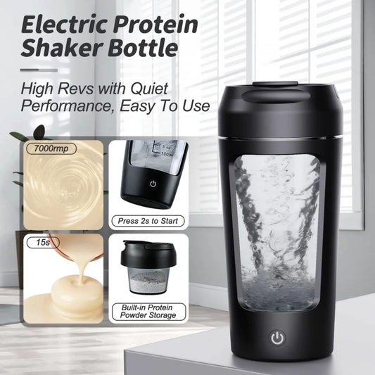 Vaso Mezclador Eléctrico Portátil para Proteínas de Suero