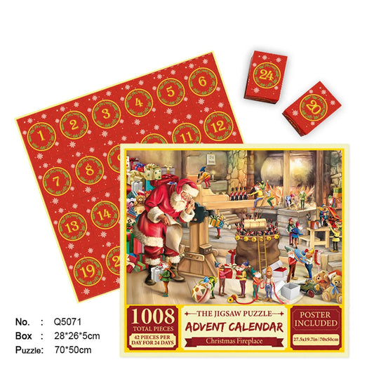 Rompecabezas de Adviento de Jigsaw Navideño